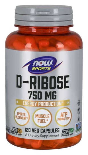 Now Foods, D-Ribose, D-Ryboza 750 Mg, 12 Now Foods