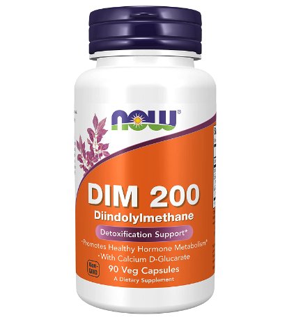 Now Foods DIM 200 w/ Calcium D-Glucorate 90 wegańskich kapsułek Now
