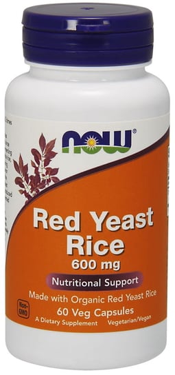 NOW Foods Drożdże z czerwonego ryżu 600 mg - 60 kapsułek Now Foods