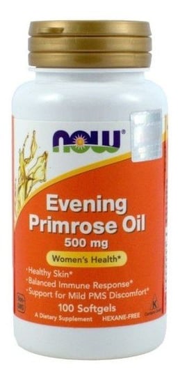 Now Foods, Evening Primrose Oil 500 mg olej z wiesiołka 500 mg,  Suplement diety, 100 kaps. Now Foods