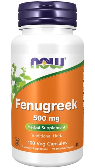 Now Foods Fenugreek (Kozieradka) 500 mg - Suplement diety, 100 kaps. Now Foods