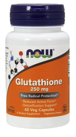 Now Foods Glutathione (Aktywny Glutation) 250 mg Suplement diety, 60 kaps. wegańskich Now Foods