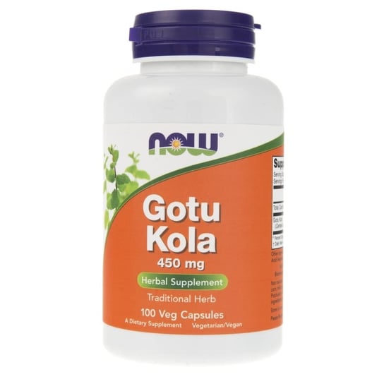Now Foods, Gotu Kola 450 mg, Suplement diety, 100 kaps. Now Foods