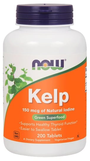 Now Foods, Kelp (Jod) 150 mcg, Suplement diety, 200 tabletek Now Foods