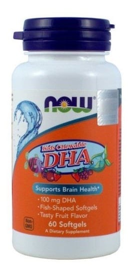 Now Foods, Kids Chewable DHA 100 mg dla dzieci, Suplement diety, 60 kaps. Now Foods