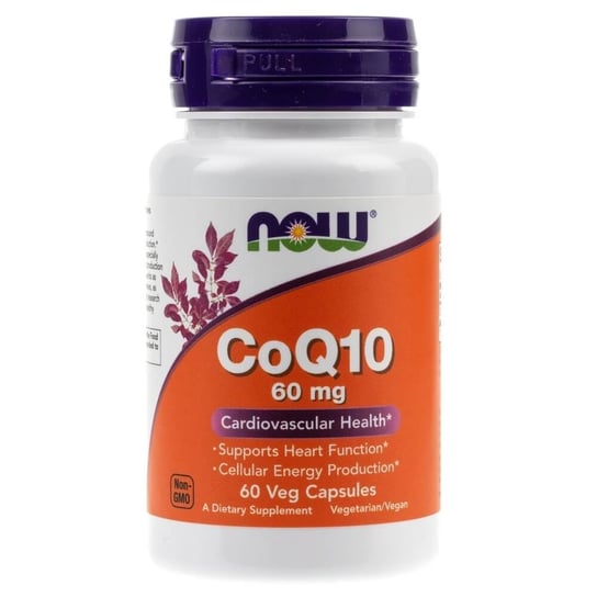 Now Foods, Koenzym Q10, 60 mg, Suplement diety, 60 kaps. Now Foods