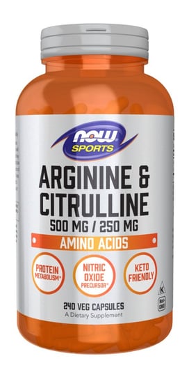 Now Foods, L-Arginine 500 Mg + L-Citrulli Inna marka