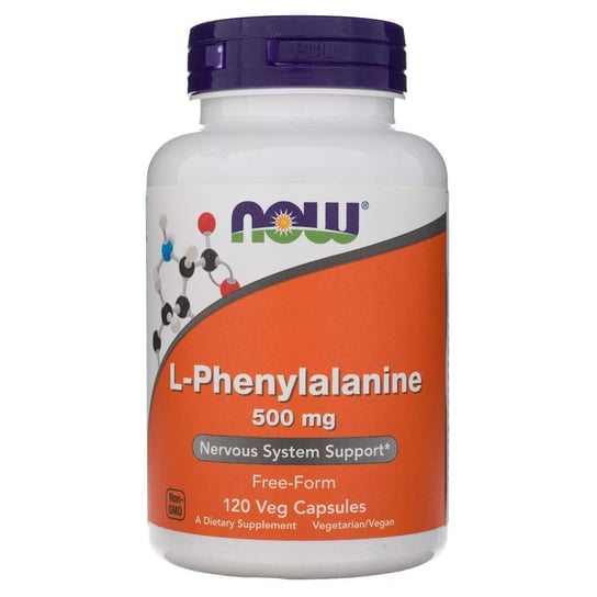 Now Foods L-Phenylalanine (L-Fenyloalanina) 500 mg - Suplement diety, 120 kaps. Now Foods