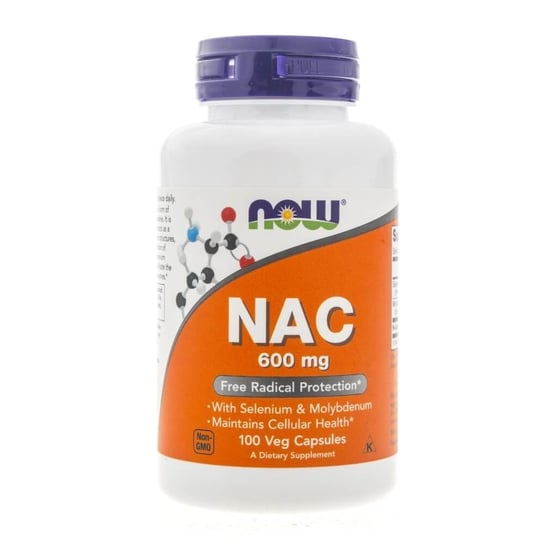 Now Foods, NAC N-Acetyl Cysteine 600 mg, Suplement diety, 100 kaps. Now Foods