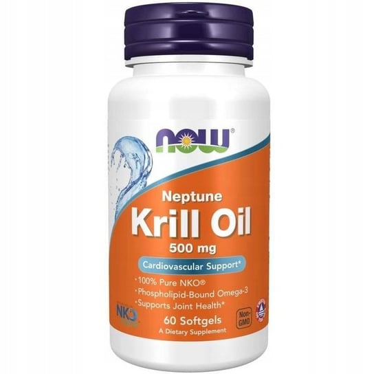 Now Foods Neptune Krill Oil (Olej z kryla) 500 mg Suplement diety, 60 kaps. Now Foods
