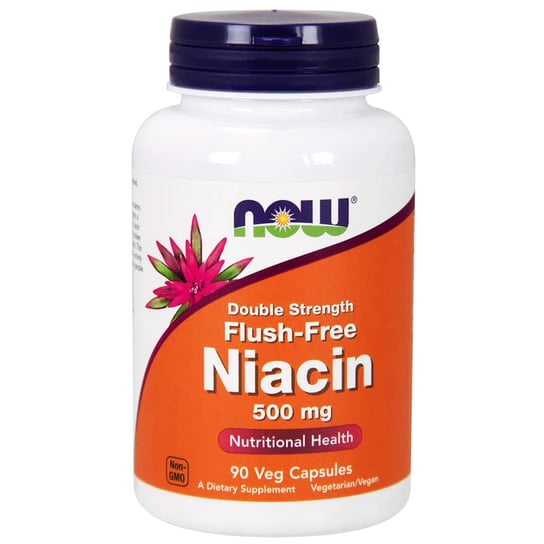 Now Foods, Niacin Flush Free, Suplement diety, 500 mg, 180 kaps. SFD