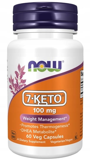 Now Foods, Now 7-keto 100mg Dhea Obniża Kortyzol, Suplement diety, 60 kaps. Now