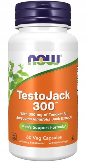 Now Foods, Now Testojack 300 Testosteron Libido Tongkat, Suplement diety, 60 kaps. Now Foods
