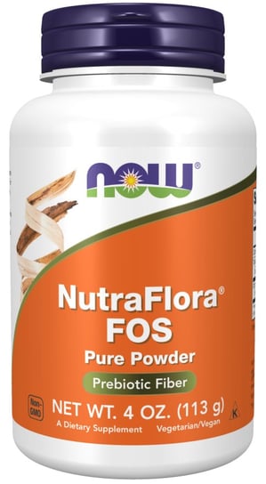 Now Foods, NutraFlora® FOS - Fruktooligosacharydy w proszku, Suplement diety, 113g Now Foods