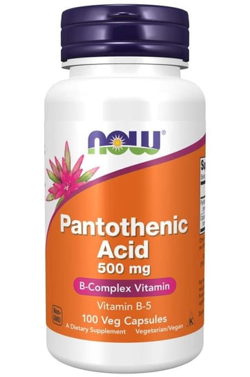 Now Foods Pantothenic Acid kwas pantotenowy 500 mg - Suplement diety, 100 kapsułek Now Foods