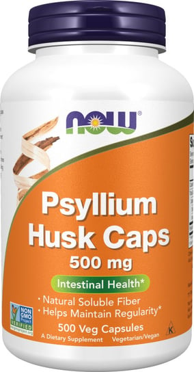 Now Foods, Psyllium Husk Caps - Babka Płesznik 500 mg, Suplement diety, 500 kaps. Now Foods