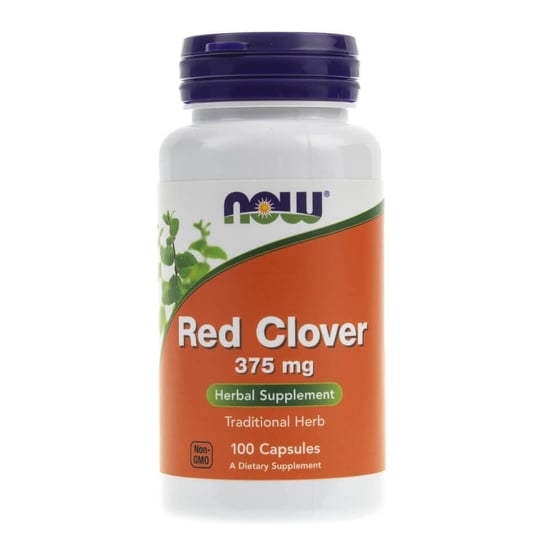 Now Foods, Red Clover, 375 mg,  Suplement diety, 100 kaps. Now Foods