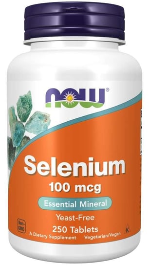 Now Foods Selen (Selenium) 100 mcg, Suplementy diety, 250 tabletek Now Foods
