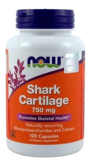 Now Foods, Shark Cartilage 750 mg chrząstka z rekina,  Suplement diety, 100 kaps. Now Foods