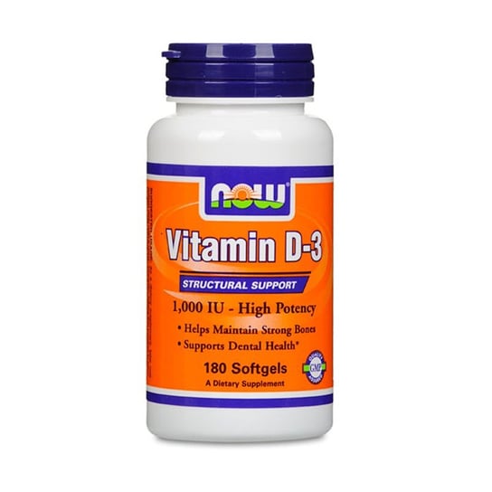 Now Foods Vitamin D3 1000IU, suplement diety, 180 kapsułek Now Foods