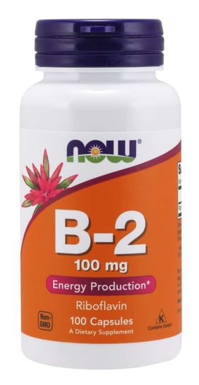 Now Foods, witamina B2 (ryboflawina), 100 mg, Suplement diety, 100 kaps. Now Foods