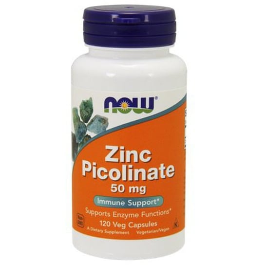NOW FOODS Zinc Picolinate - Pikolinian Cynku 50mg 120 vkaps Now Foods
