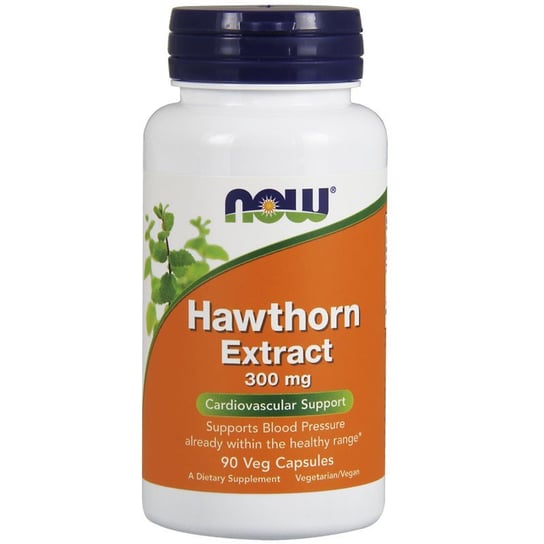 Now Hawthorn Extract 300Mg Suplement diety, 90 vege kaps. Now Foods