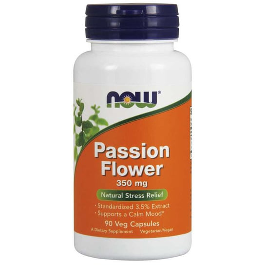 Now Passion Flower 350Mg Suplement diety, 90 vege kaps. Now Foods