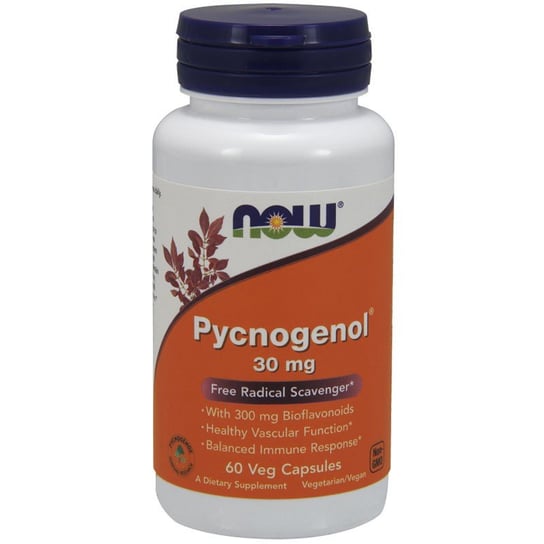 NOW Pycnogenol 30mg Suplementy diety,  60 vege kaps. Now Foods