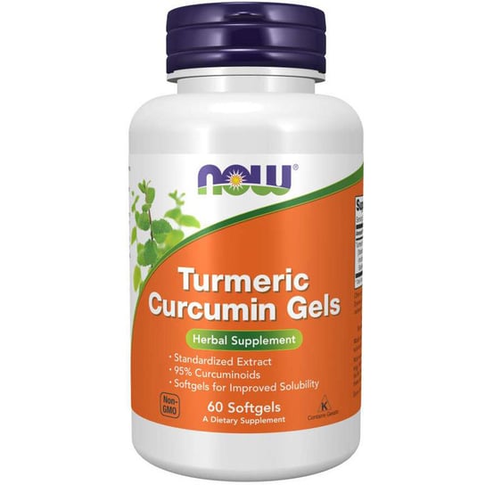Now Turmeric Curcumin Gels Suplementy diety, 60 kaps. Now Foods