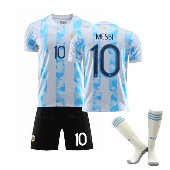 Nowa koszulka meczowa Messi nr 10 dla dorosłych ze skarpetami (L) ABC