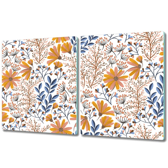 Nowoczesna Deska Kuchenna - 2x 40x52 cm - Malowane kwiaty Coloray