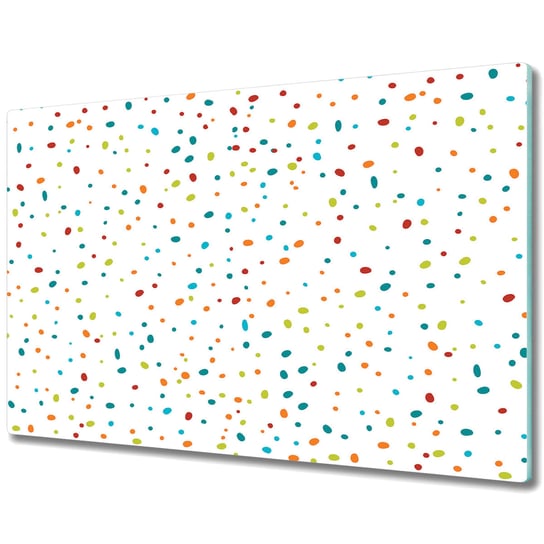 Nowoczesna Deska Kuchenna - Kolorowe kropki - 80x52 cm Coloray