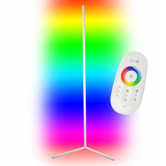 NOWOCZESNA LAMPA stojąca narożna RGB LED + pilot DLED