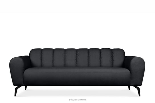 Nowoczesna sofa 3 na nóżkach ciemnoszara RUBERO Konsimo