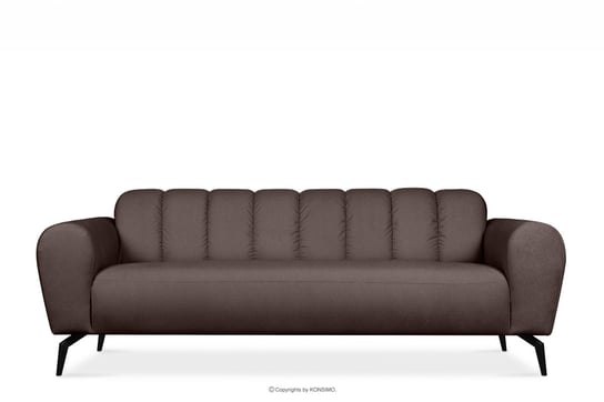 Nowoczesna sofa 3 osobowa brązowa RUBERO Konsimo