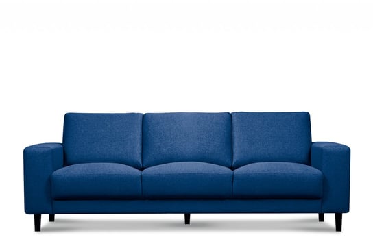 Nowoczesna sofa trzyosobowa na nóżkach niebieska ALIO Konsimo