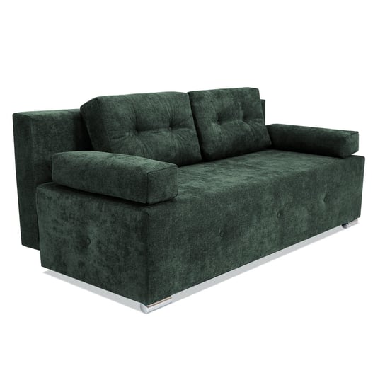 Nowoczesna sofa WIOLA z funkcja spania w kolorze ciemnozielonym POSTERGALERIA