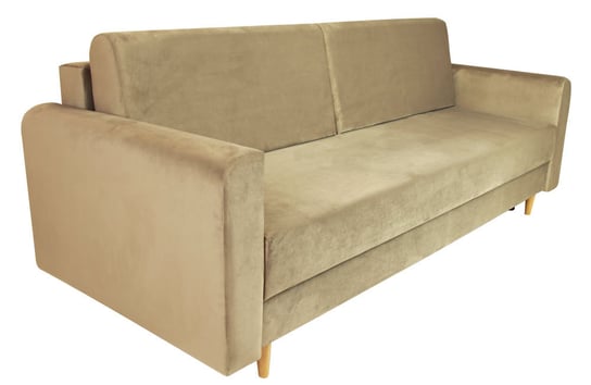 Nowoczesna sofa z funkcją spania LUIZA w kolorze beżowym POSTERGALERIA