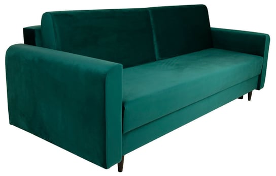 Nowoczesna sofa z funkcją spania LUIZA w kolorze turkusowym POSTERGALERIA