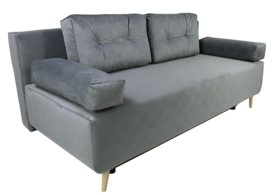 Nowoczesna sofa z funkcją spania SARA w kolorze szarym POSTERGALERIA