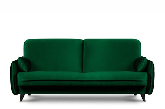 Nowoczesna sofa z funkcją spania welur butelkowa zieleń GRINDE Konsimo