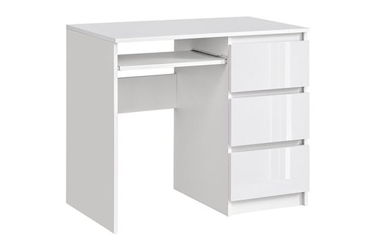 Nowoczesne biurko ELIOR Luvio 2X, białe, 50x76x90 cm Elior