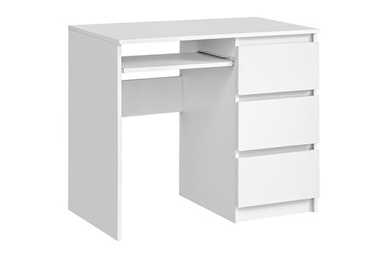 Nowoczesne biurko ELIOR Luvio, białe, 50x76x90 cm Elior