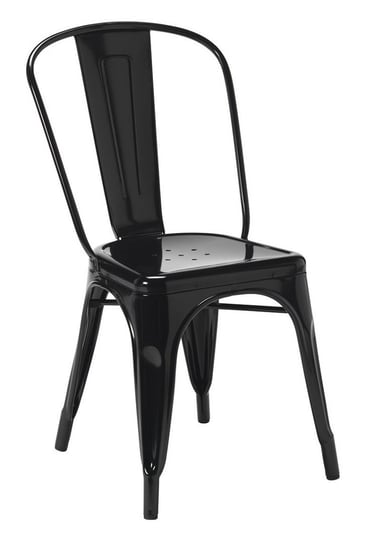 Nowoczesne i wygodne Krzesło Czarne metalowe King Home