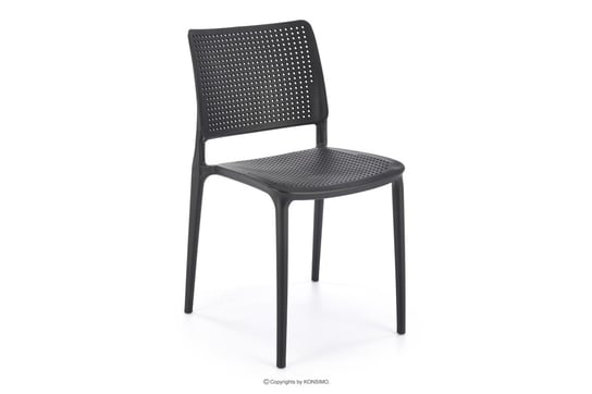 Nowoczesne krzesło na taras czarne COPELLA Konsimo Konsimo