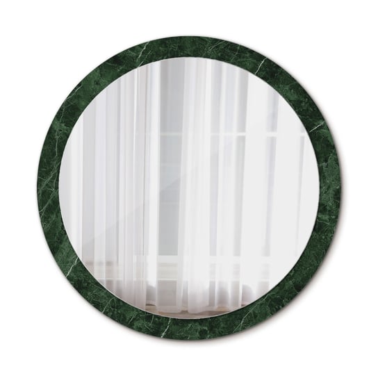 Nowoczesne Okrągłe Lustro Zielony marmur 100cm Tulup