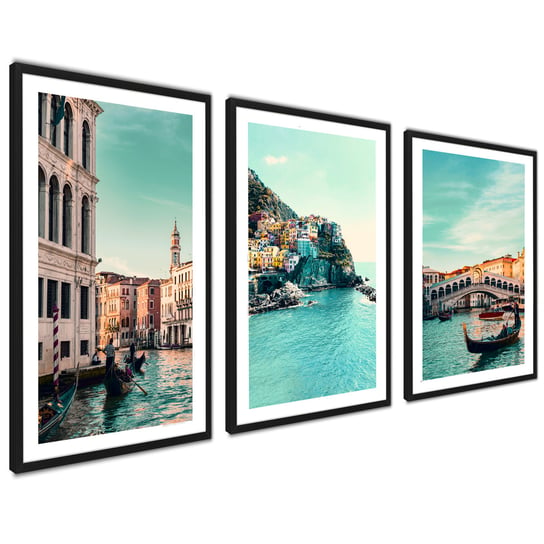 Nowoczesne Plakaty Włoskie Miasto Morze Wenecja 40x50cm ag.art deco