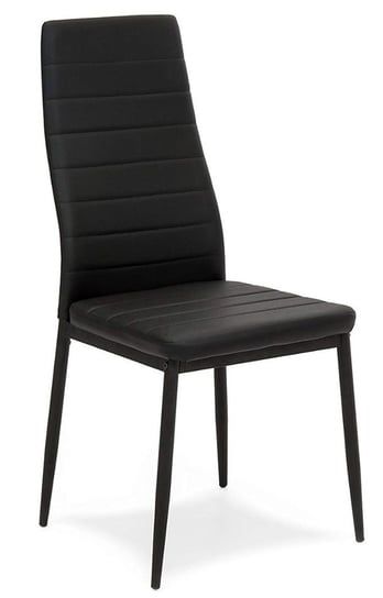 Nowoczesne skórzane krzesła pikowane - 258 - czarne MebloweLove