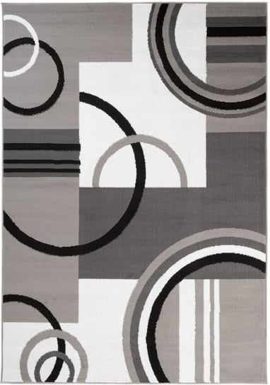 Nowoczesny dywan szary koła geometria Z897F GRAY MAYA PP EYM (1.20*1.70) CARPETPOL